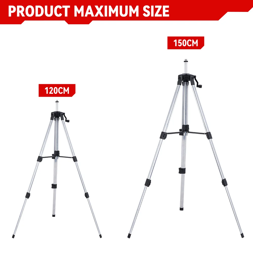 1.2/1.5M Laser Level Tripod Adjustable Height Bracket With 5/8