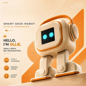 Nuovo Robot AI |   Chatbot Intelligente, Interazione Vocale, Compagno Emotivo, Giocattolo da Tavolo Cantante e Danzante, Regalo