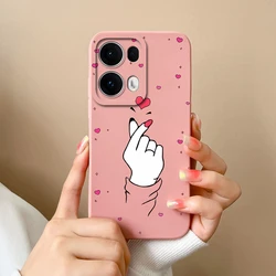 Colorful Love Heart Bear Liquid Durable Shockproof Silicone Case for OPPO Reno 13 Pro (TYP1)