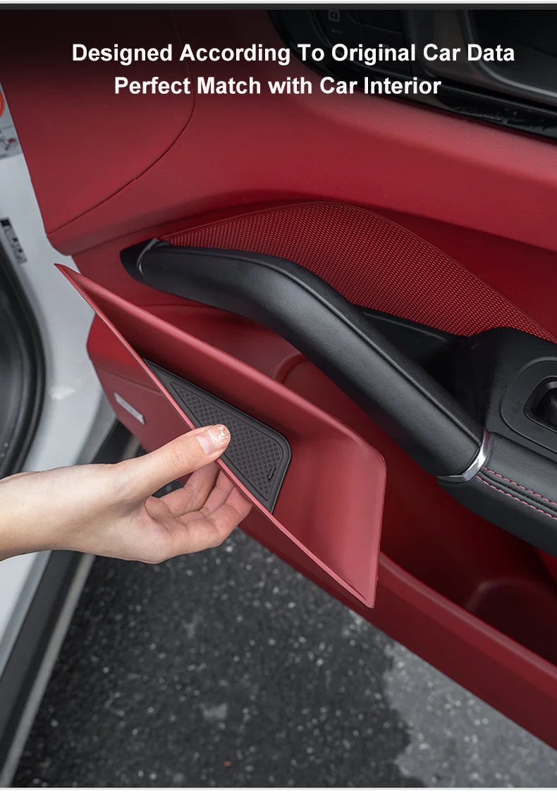 Für Porsche Cayenne Macan Auto Türgriff Lagerung Box Vorne Hinten Tür Organizer Schlüssel Telefon Halter LHD Auto Innen Zubehör – Detail 3