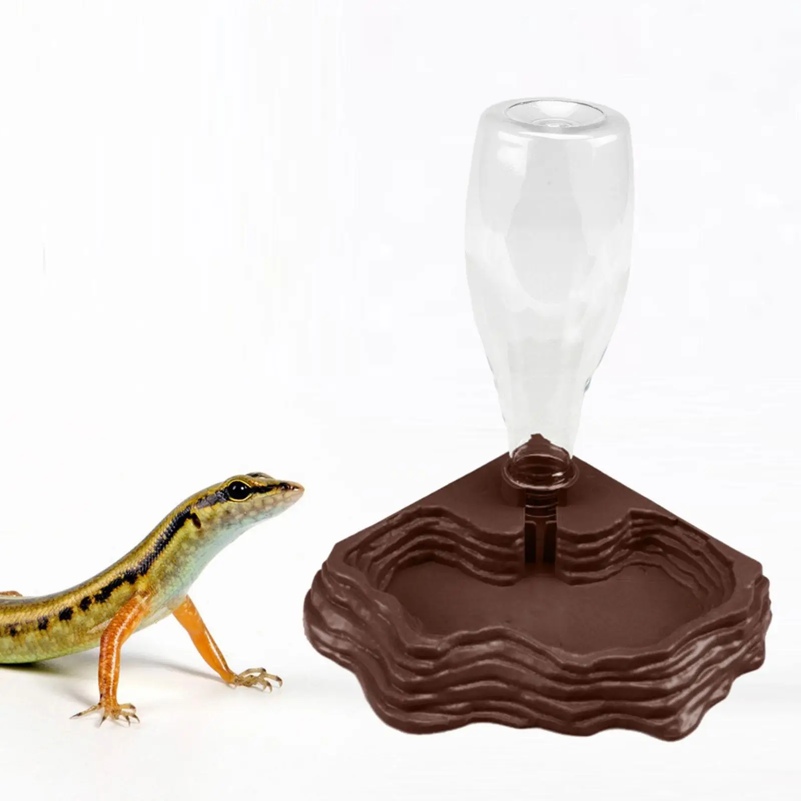 Automatic Reptile Water Dispenser Tank Accessories 400ml Capacity Terrarium Watering Bowl for Lizards Gecko Bearded Dragons