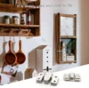 1Pair Flush Mount Brackets, Headboard Wall Fixing Brackets Wall Mount Interlocking Z Clip Hook for Pictures Mirrors Frames Hang 4