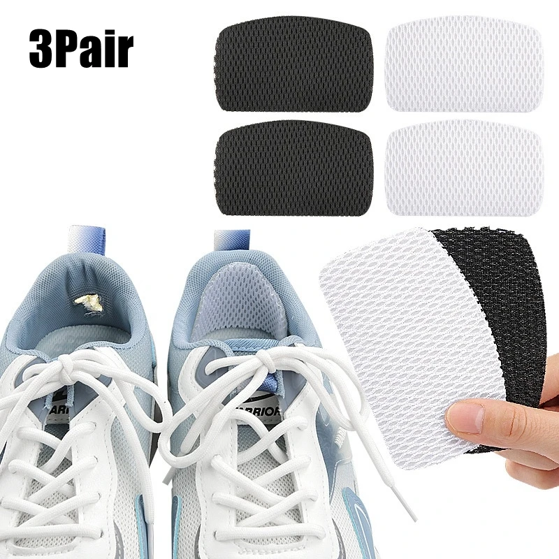 3Pair Mesh Sports Shoes Patches Shoe Pads Patch Tennis Heel Protector Adhesive Patch Repair Shoes heel protector shoe repair patches heel protector pads shoe repair stickers Heel Foot Care products