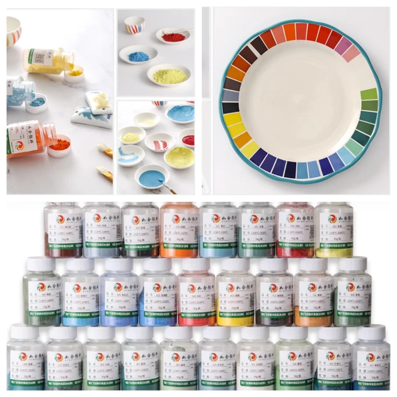 

50g Pottery Underglaze DIY Hand-painted Glaze Blank with Medium and High Temperature Environmental Protection Pigment Powder