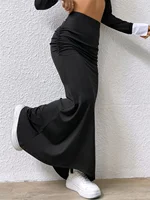 Women Solid Slim Fishtail Skirt Spring Summer New In Elegant Fashion High Waist Fold Skirts Lady Causal Street Short Dress Sexy - Image 5