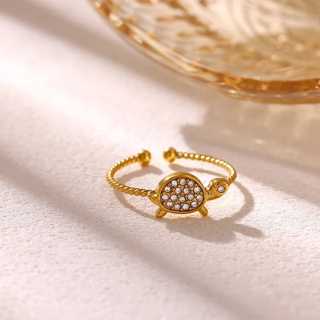 88198-4ed565.jpg Bague d'été imperméable couleur or rose pour femmes, anillos romantiques en forme de fleur de marguerite, en acier inoxydable, cadeaux élégants pour fête