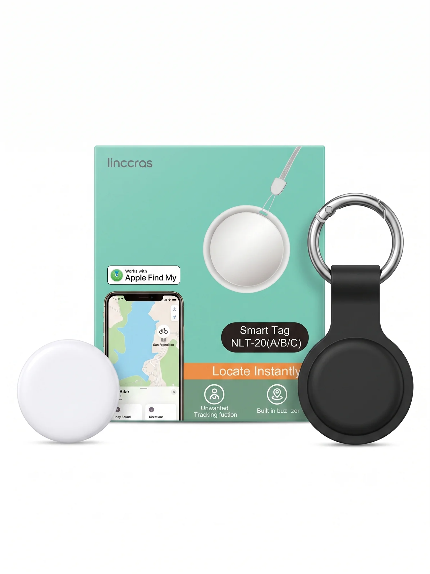 Anti-lose Tracker Positioning Far Away Finder for Apple Find My Voice Locate Suitcase Keys Bag Toys Smart Tag for IOS iPhone