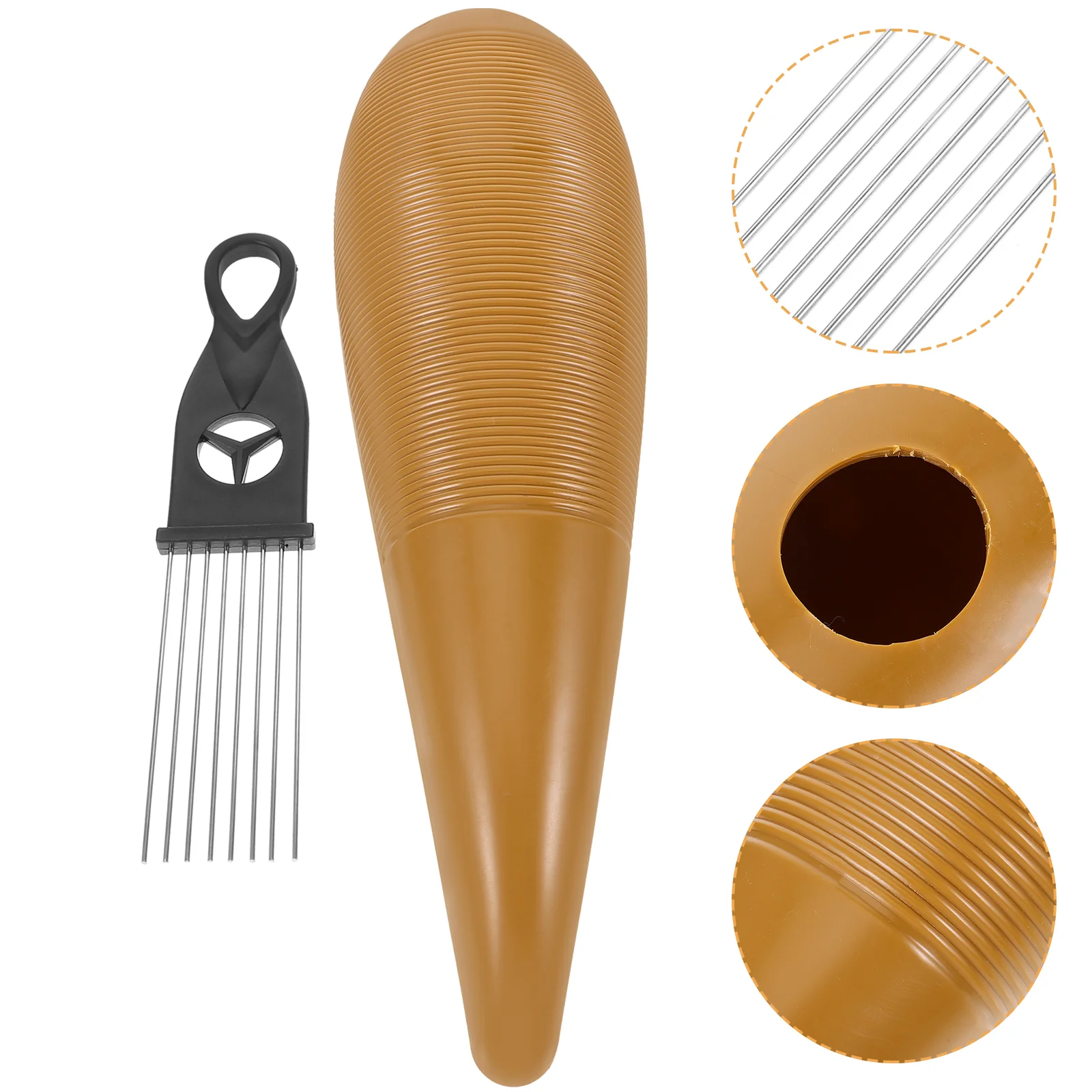 

1 Set ABS Guiro Latin Percussion Percussion Instrument Musical Training Tool with Scraper