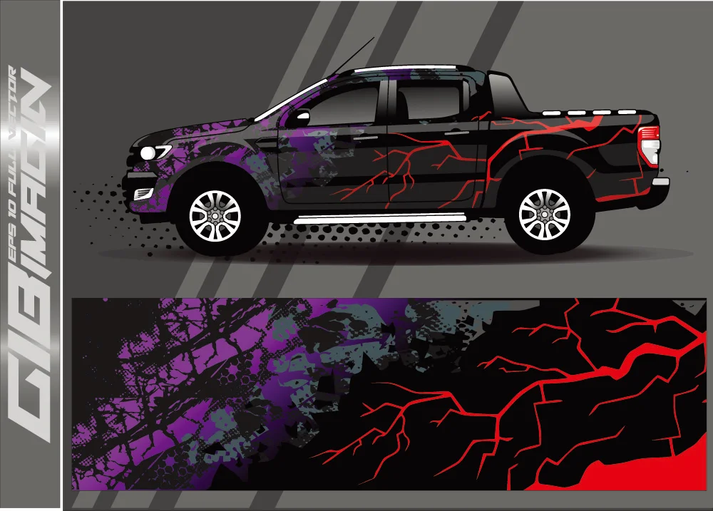 

Крутой тональный рисунок гоночный автомобиль графическая наклейка на весь корпус виниловая оболочка современный дизайн векторная картина...