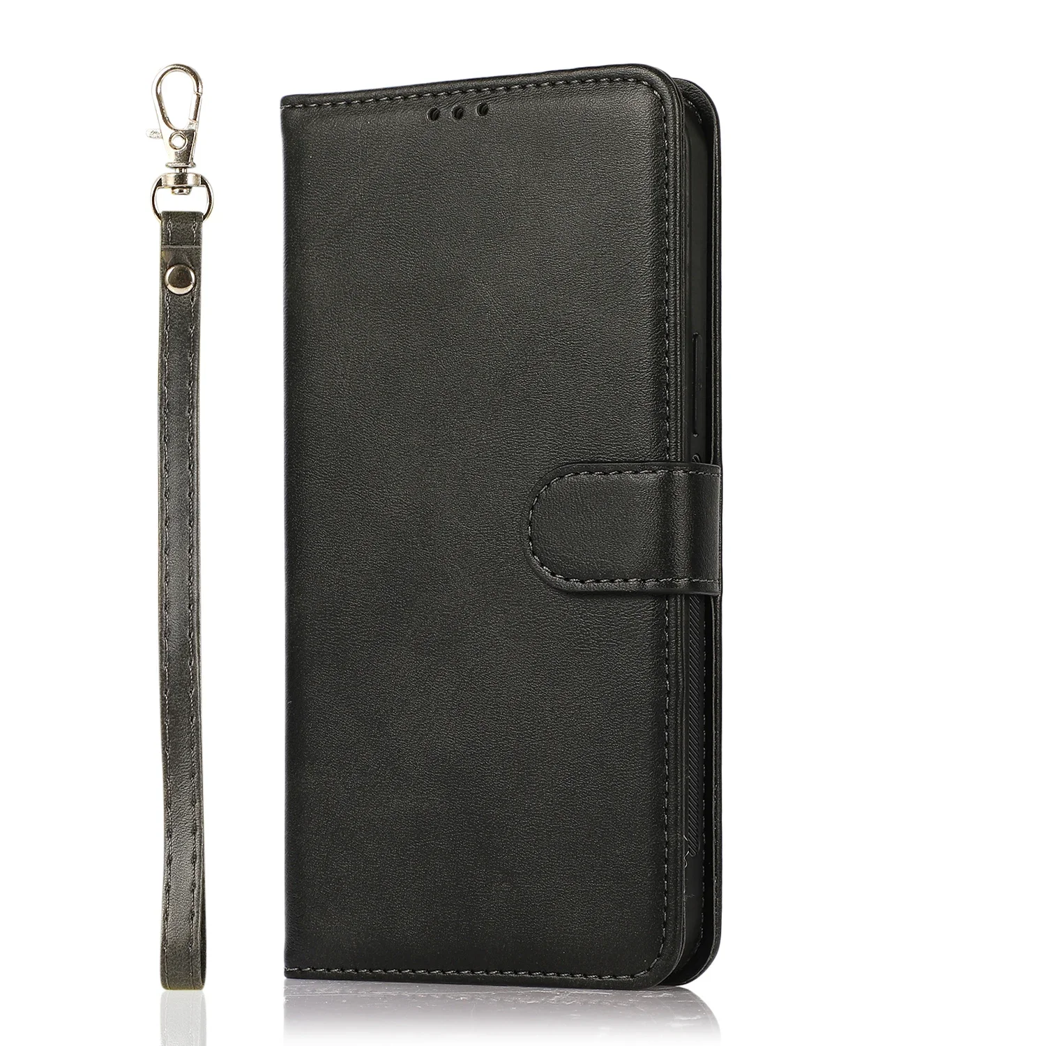 Premium Detachable Leather Wallet Case with Card Slots and Magnetic Closure