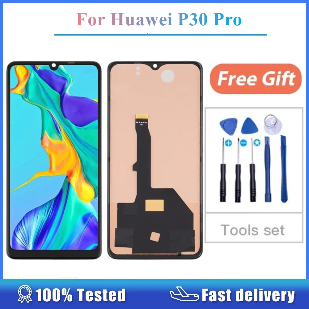 

Compatible For Huawei P30 Pro VOG-L29 VOG-L09 VOG-L04 TFT LCD Display Touch Screen Assembly Smartphone Spare Part