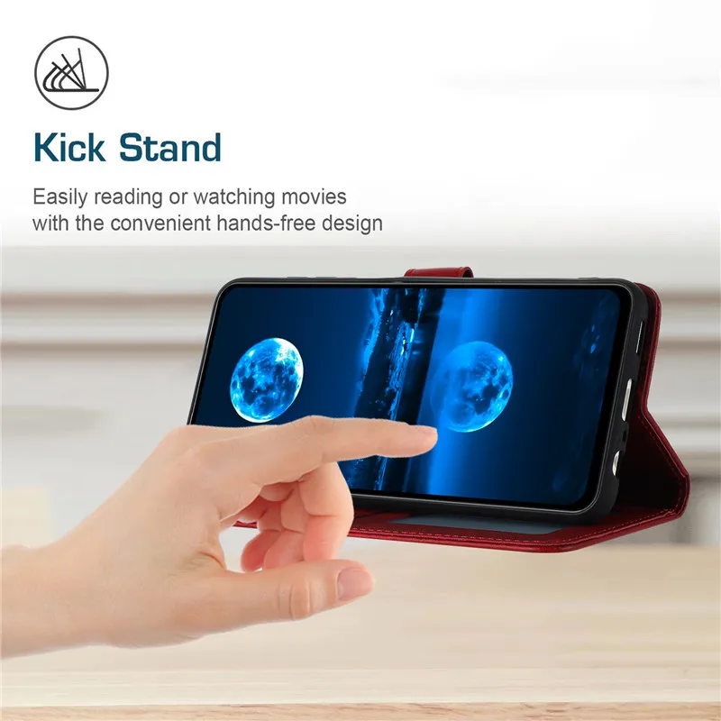 Magnetic Leather Flip Wallet Case Cover