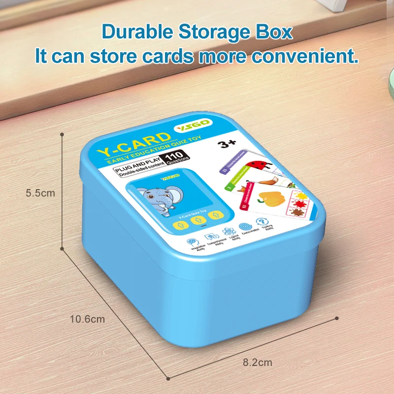 Interactive Flash Cards for Early Learning Spanish Russian Arabic Language Switch Logical Thinking Autism Sensory Toy for Kids 5