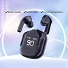 Original T2 Wireless Bluetooth Earphone Transparent HIFI Headphones LED Power Digital Display Stereo Sound Earphones for Phone 4