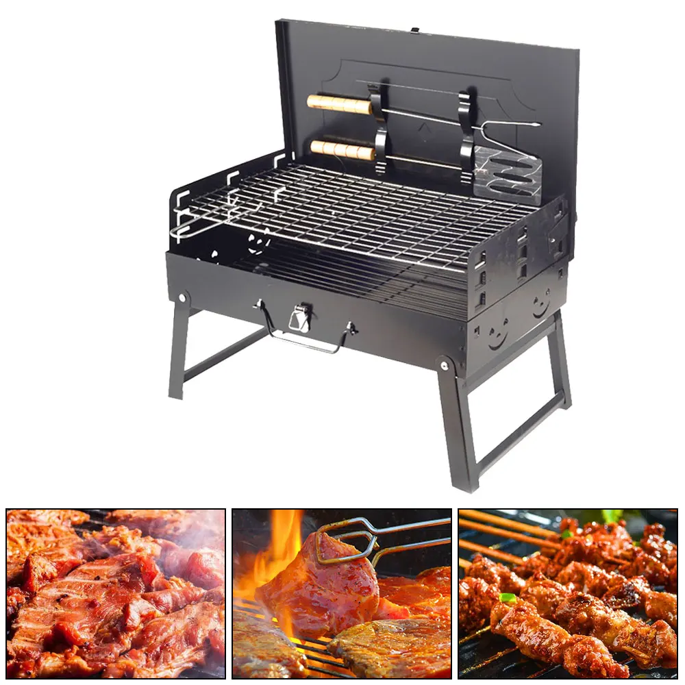 OutdoorPortableCharcoalGrillFoldingBarbecueStoveOvenforCamping