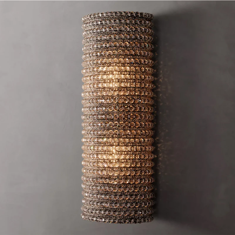

Luxury Crystal Wall Lamp Clear/Amber Crystal Sconce Foyer Cristal Wall Light Fixture Home Decor Bedroom Corridor Lights