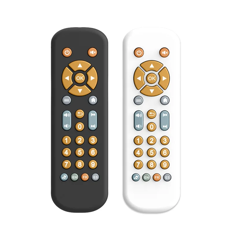 Infant Simulation TV Remote Control Toys with Music and Light Musical Baby Toy Sensory Remote Kid Baby Toys for 1 2 3 Year Old 4