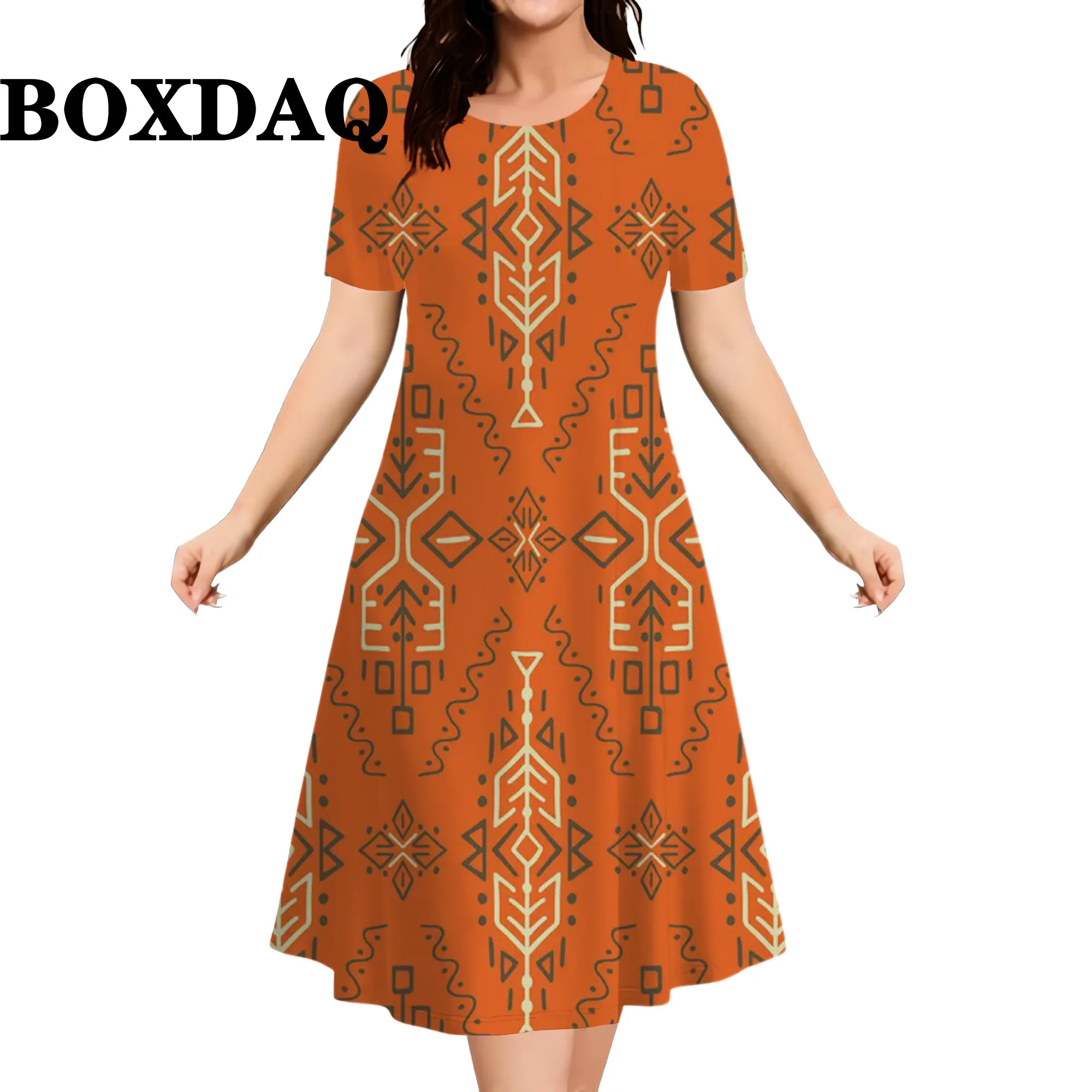 2026 New Floral Graphic Print Women’s Dresses Elegant Ladies Summer Dress Casual Retro Plus Size Female Fashion Loose Dress 9XL