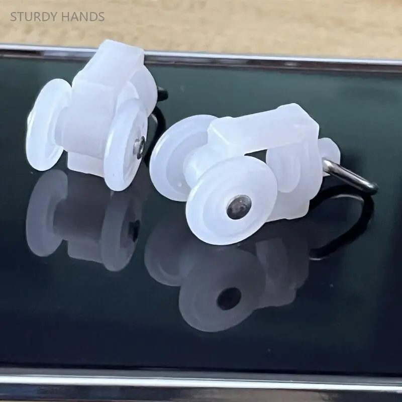 30pcs Curtain Track Accessories Plastic Pulley Straight Track Bent Shower Curtain Hook Ring Roller Home Hardware
