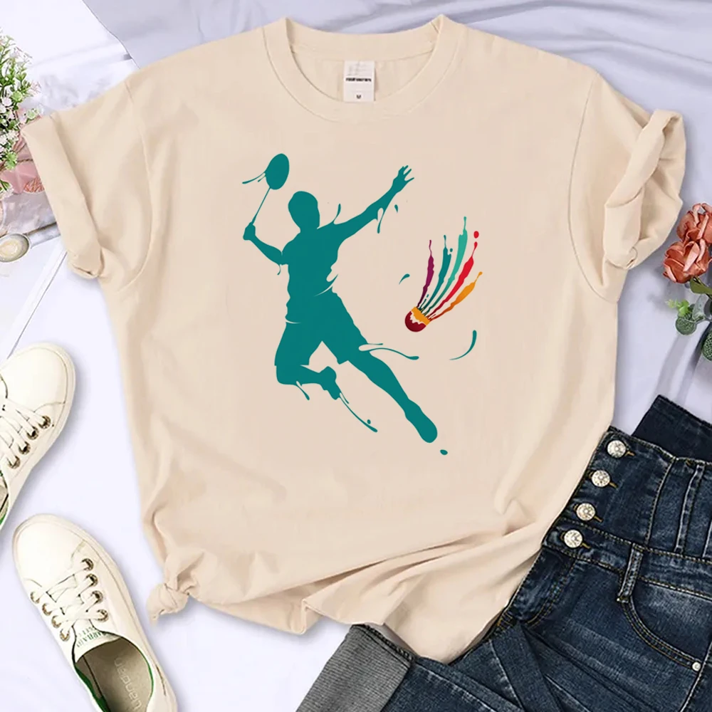 

Badminton t shirt women streetwear Tee female designer clothes