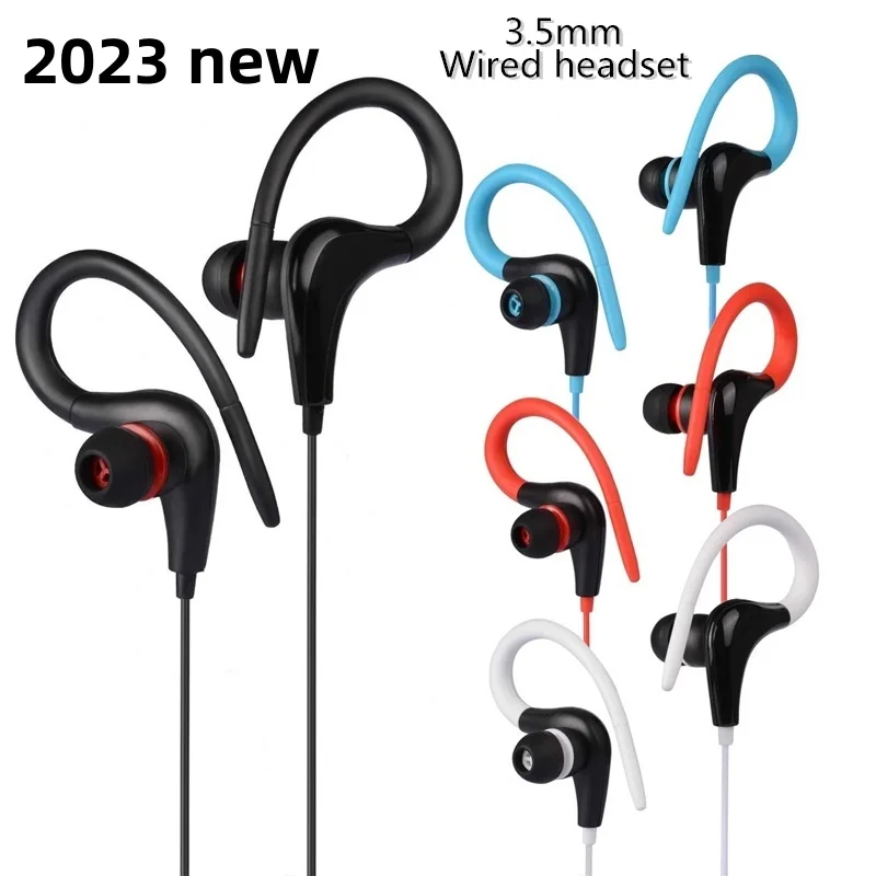 

2023 3.5mm Wired Headphones Earhook Stereo Earphones Music Sport Entertainment Headset For Smart phone Xiaomi Huawei Mobile new