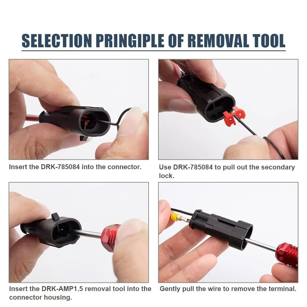 Kit De 2 Connecteurs électriques étanches 5 Broches Pour Voiture, Camion, Bateau - IP65, Câble 16 AWG Pré-câblé - Matériau PA66, Cuivre, Silicone