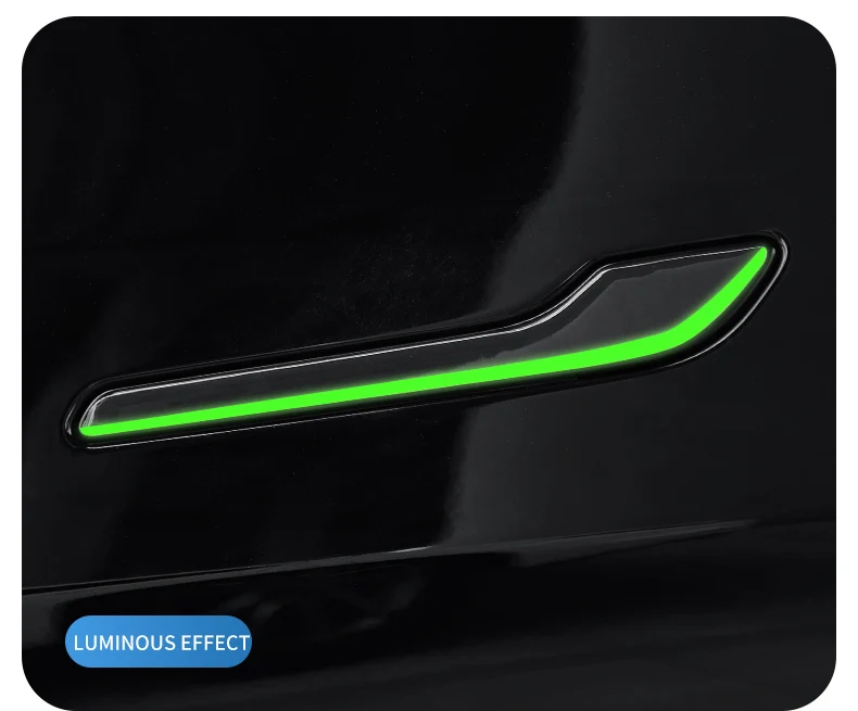 4pcs car door handle sticker For tesla model 3/model y 2021-2024 2025 Luminous d