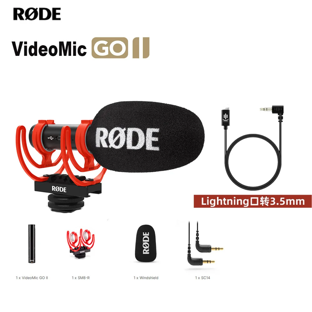 Rode VideoMic GO II Professional Studio Microphone Mic for PC Phone DSLR  Camera Streaming Audio Video Portable Mikrofon - AliExpress