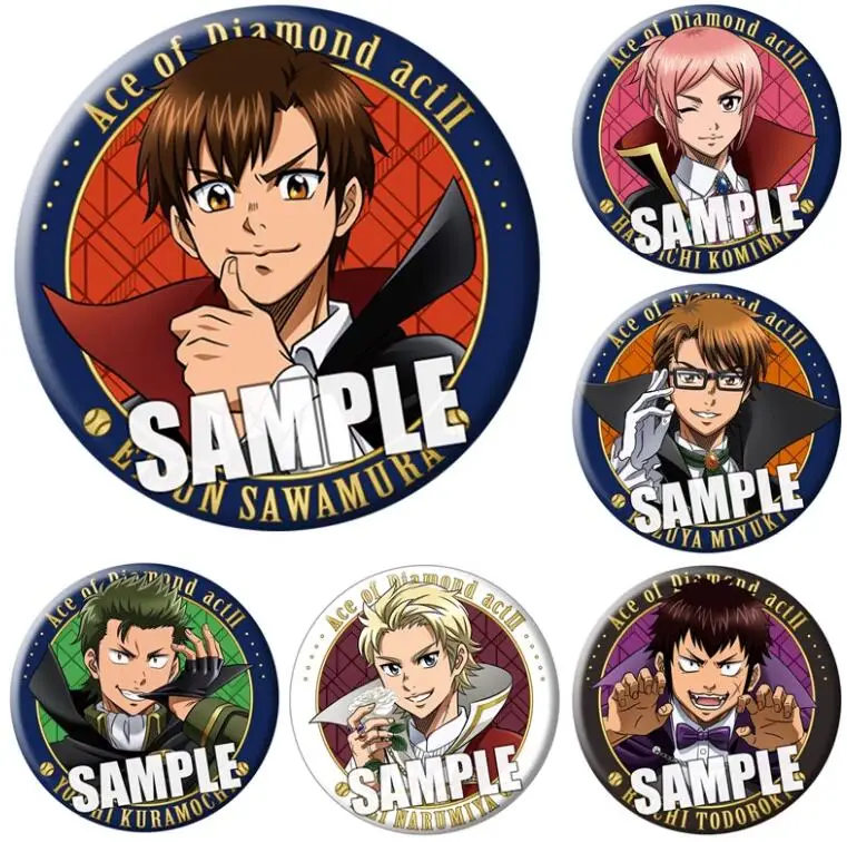 Badge Pins (Victor Character) Eisei Sawamura (No. 20) Ace of Diamond  Second Season Sawamura Birthday Memorial Trading metal badge, Goods /  Accessories