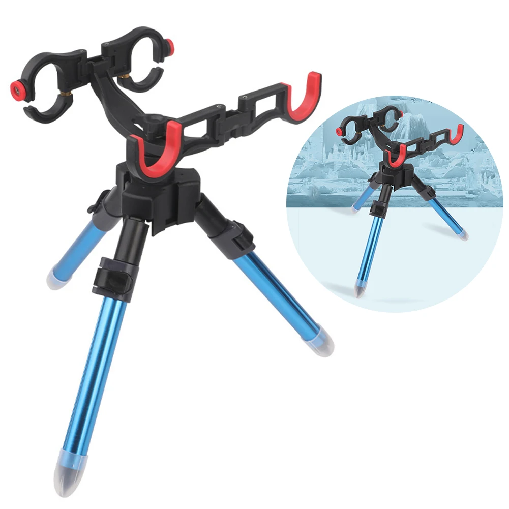 Triangle Fishing Pole Rack Adjustable Foldable Fishing Pole Holder Portable Multifunctional Accessories