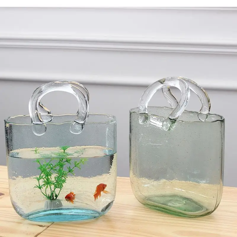 

Скандинавский креативный шоппинг, стеклянная прозрачная ваза с цветочной композицией для гостиной, украшение для обеденного стола, градиентная ваза