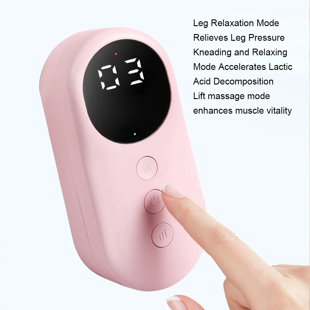 

Cloth Leg Massager For Pain Relief Cordless 3 Modes Intensities Skin-friendly Linen Fabric Easy-to