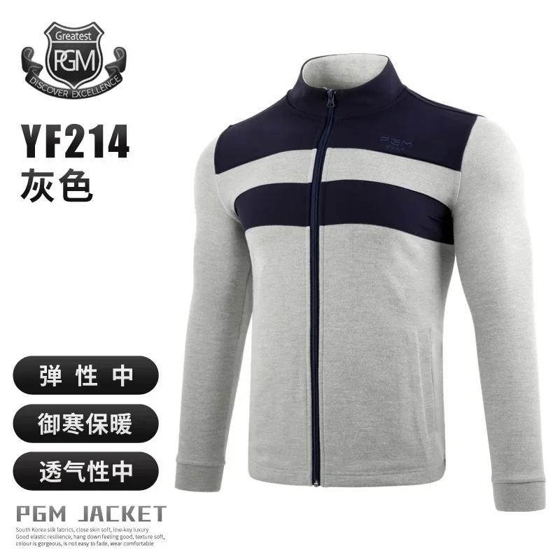 PGM Golf Clothing Autumn/Winter Men's Long Sleeve Jacket Warm Knitted Clothes Men's Clothing