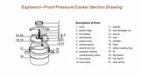 40L Best Seller Commercial Majestic French Style Aluminum Big Gas Pressure Cooker 2