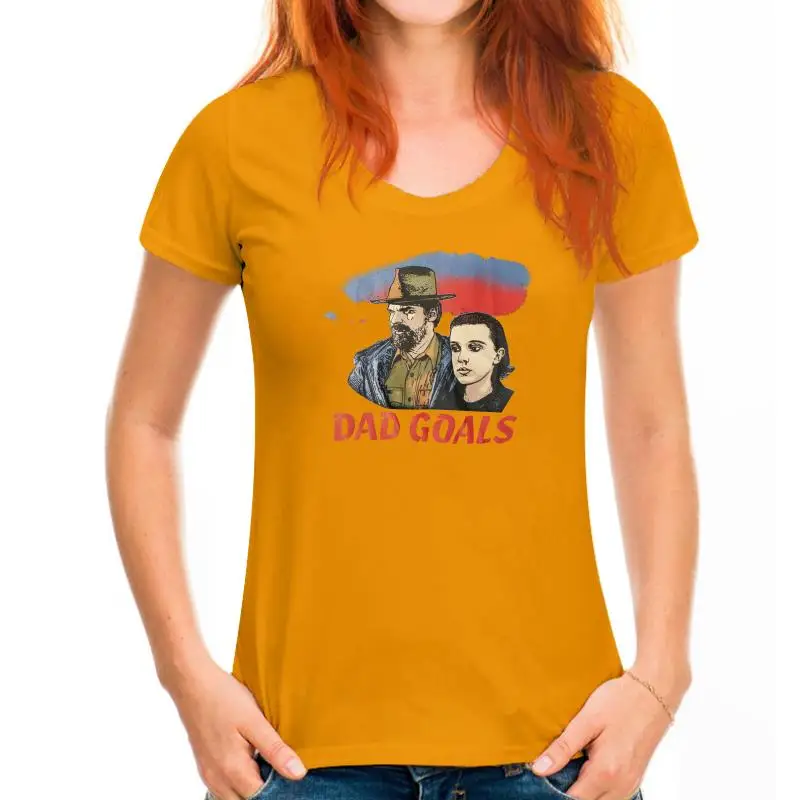 Camiseta para hombre del programa de televisión Stranger Tee Things Dad Goals Chief Hopper Eleven