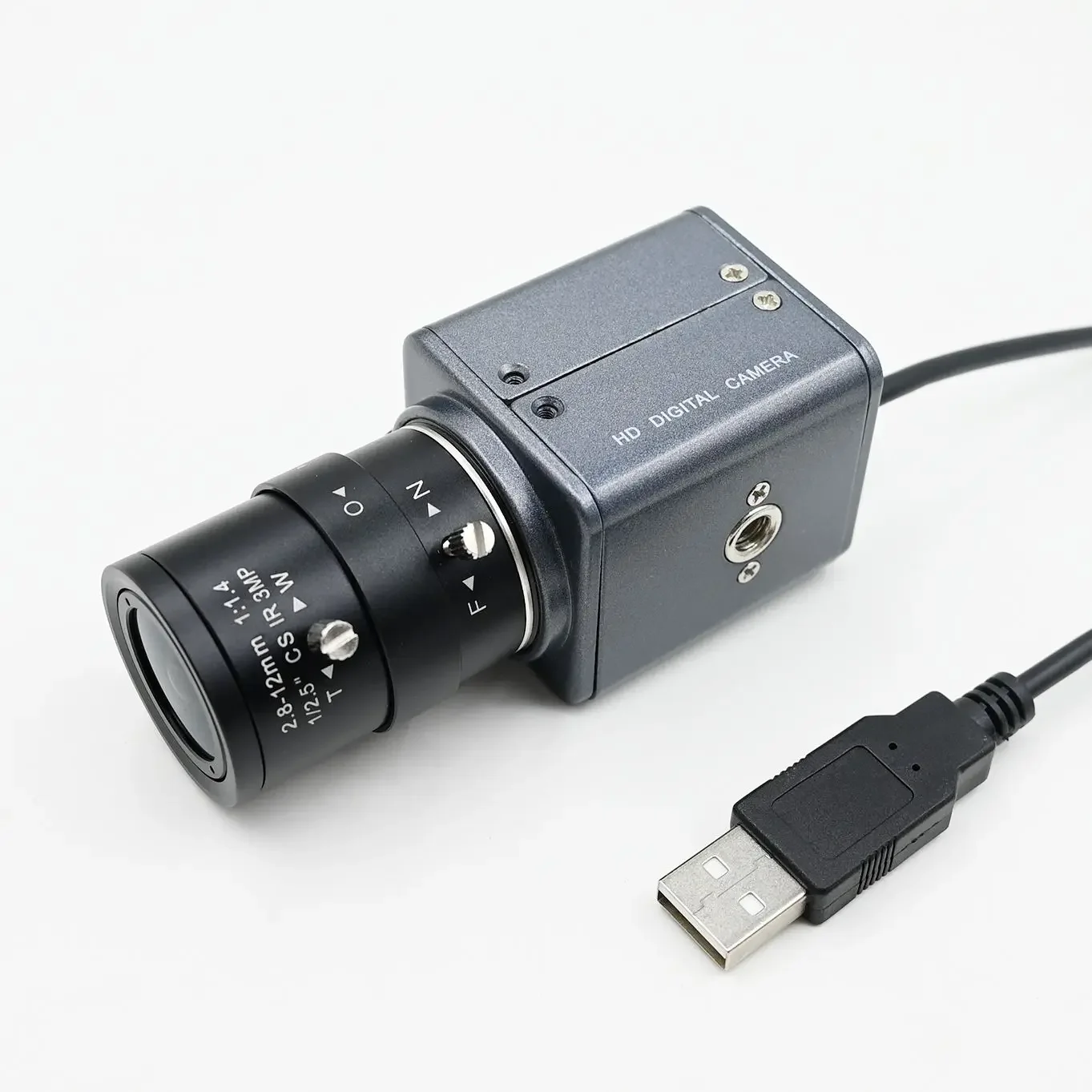 

210fps Global Shutter USB Camera,Monochrome,High Frame Rate Housing Webcam VGA,640x360, 2.8-12mm 5-50mm Varifocal Zoom CS Lens