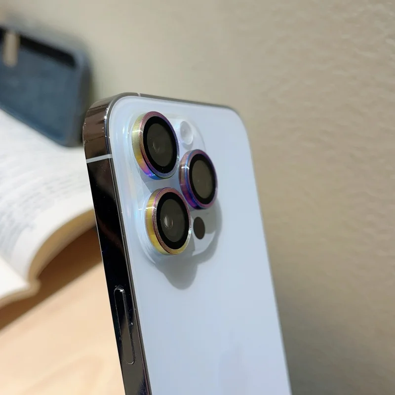 Premium Full Cover Tempered Glass Metal Lens Protector Film
