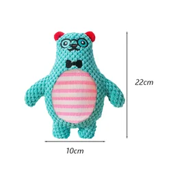 Adorable Plush Squeaky Chew Toys for Small Dogs - Teeth - Cleaning Pet Accessories (Bear)