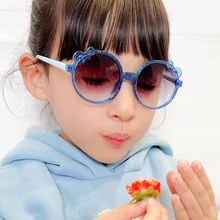 

Cute Flowers Round Children Sunglasses Girl Boy 2022 New High Quality Fashion Butterfly Kid Sun Glasses Baby Shining Eyewear UV