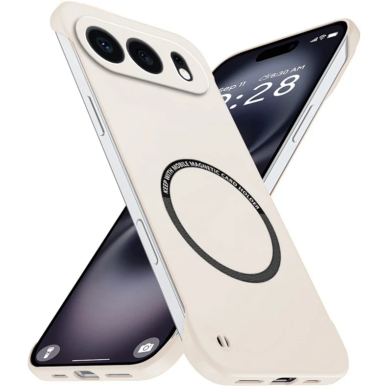 Ultra Slim Frameless Matte PC Case with Magsafe Wireless Charging and Shockproof Protection