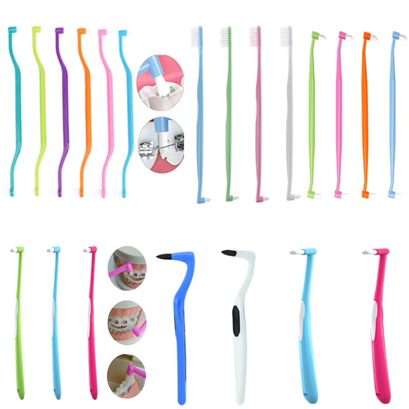 

1PCS Orthodontic Interdental Brush Single-Beam Soft Teeth Cleaning Toothbrush Oral Care Tool Small Head Soft Hair Implant Adult
