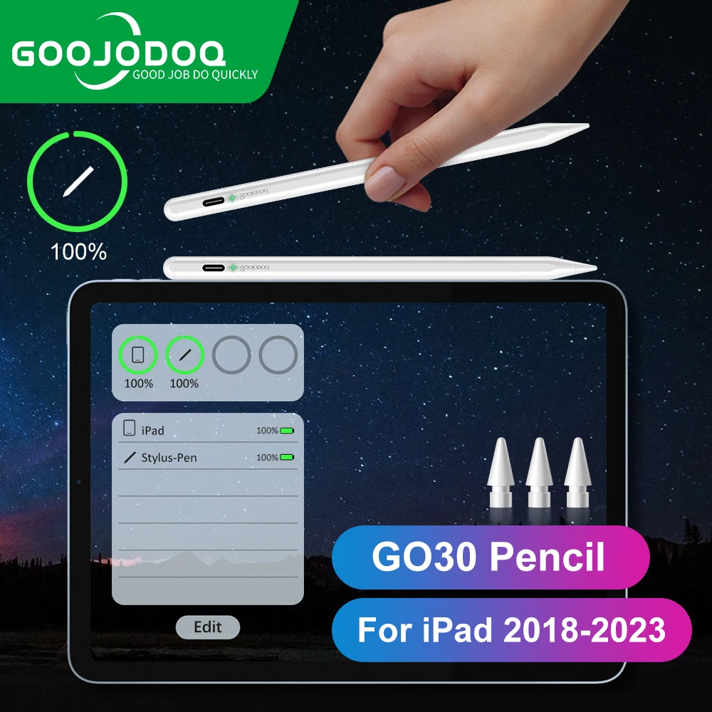 Penna stilo di seconda generazione per iPad, ricarica rapida Penna stilo di seconda generazione per iPad, ricarica rapida