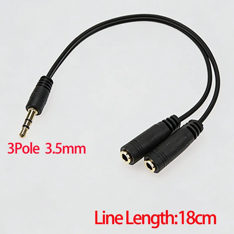 Premium Audio Stereo Y Splitter Cable - 3.5mm Male to Dual Female Ports (Hi-Fi Sound)