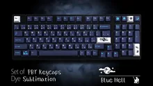 

GMK Blue Hell Keycaps 129 Keys Cherry Profile DYE-SUB Personalized PBT Keycap for Mechanical Keyboard