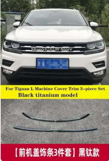 Kühlergrill Für VW Tiguan MK2 2017-2021 - 6-teiliges Set In Glänzend Schwarz