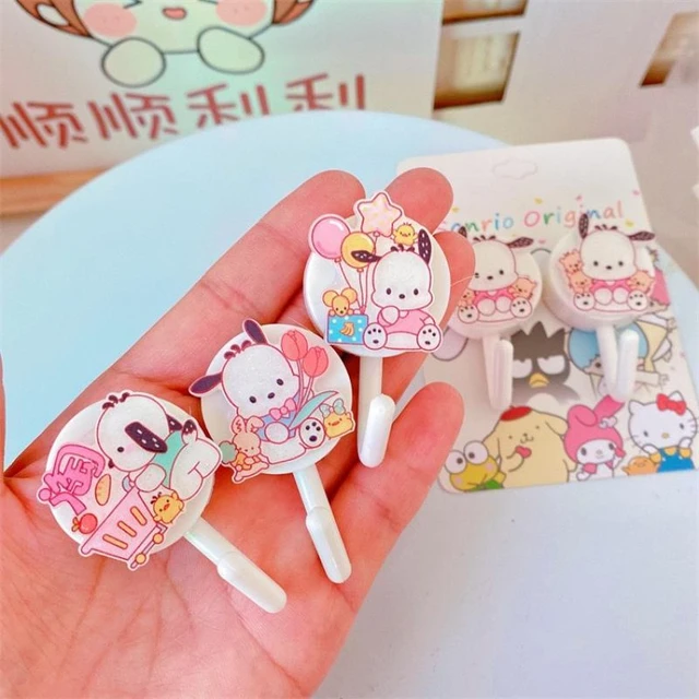 2Pcs Pochacco Punch-Free Hook Kawaii Porch Kitchen Bathroom Anime Sanrioed  Cute Home Decoration Clothes Hooks Girls Gifts Thick - AliExpress