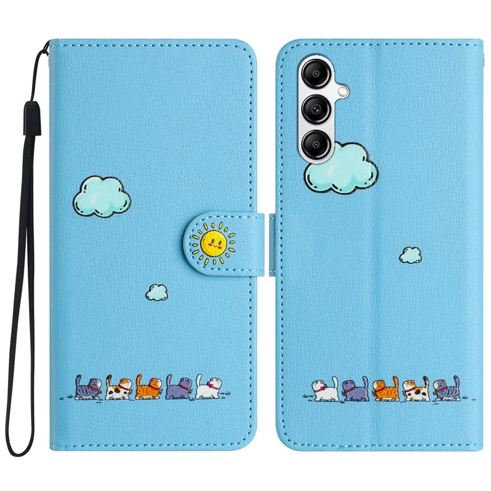 Kawaii Cat Leather Wallet Flip Phone Case & Cover