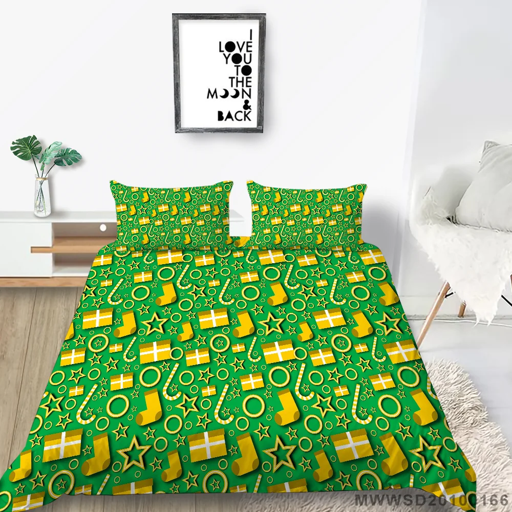 

Bedspread Christmas Duvet Cover Set Luxury Bed Comforter Covers Children Teens Single Double Size Bedroom Decor