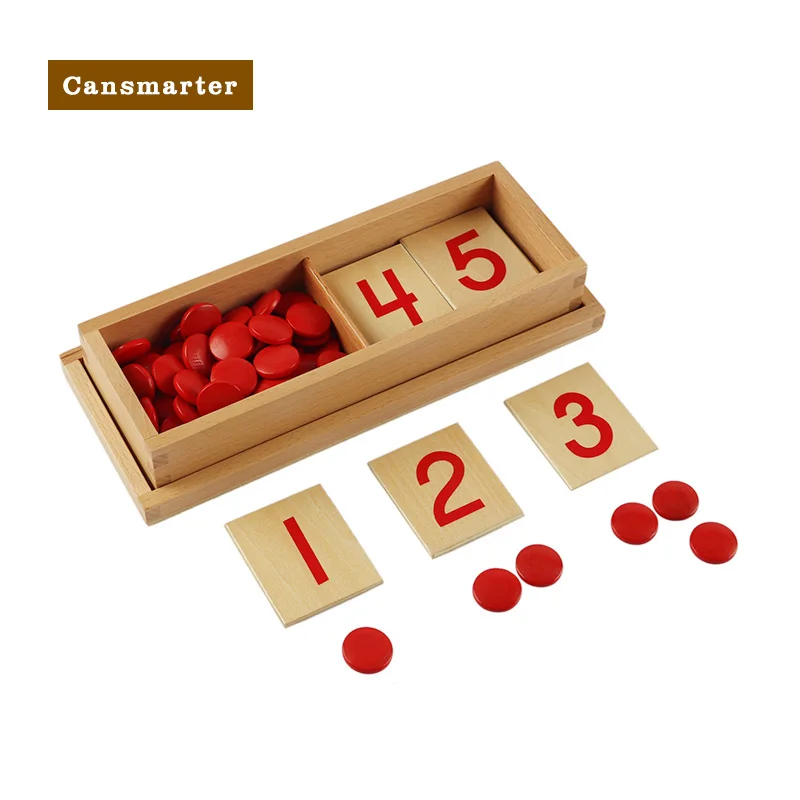 

Number 1-10 Puzzles With Box Math Toys Beechwood Montessori Learning Materials Teaching Kids Professional Toy Games for Children