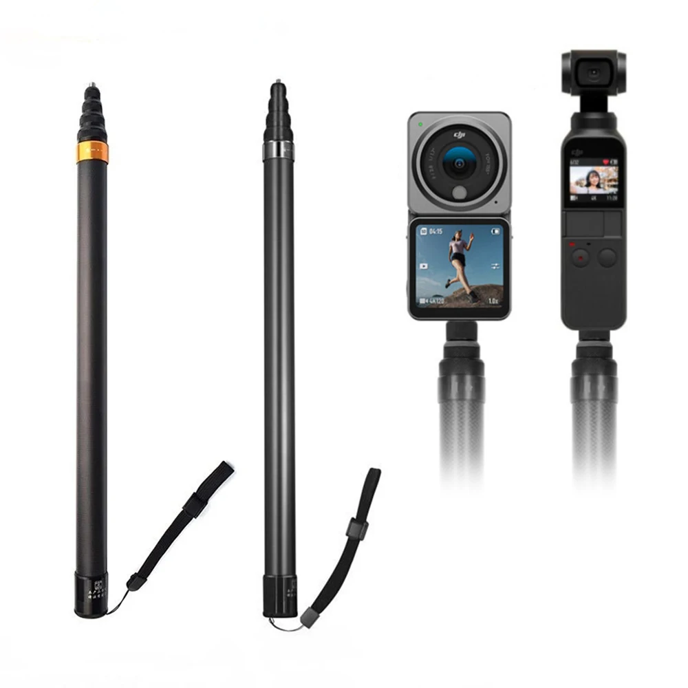 Insta360 X4 X3 X2 용 탄소 섬유 보이지 않는 확장 에디션 셀카 스틱 GoPro 12 11 10 9 8 셀카 스틱 용 액세서리